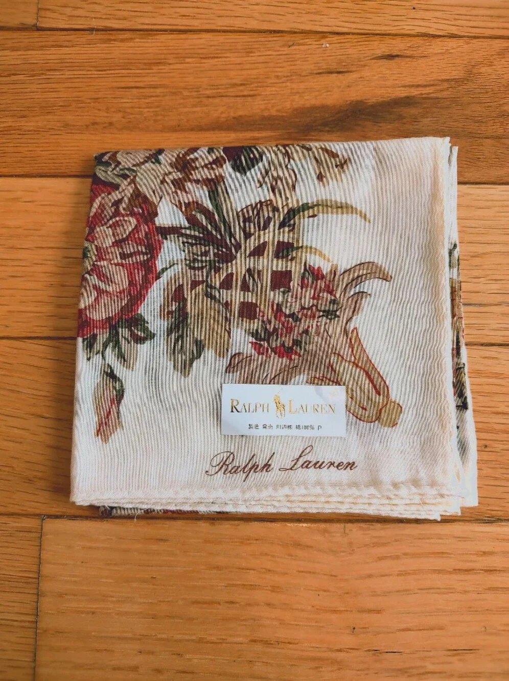 NEW Ralph Lauren floral small scarf neckerchief NWT